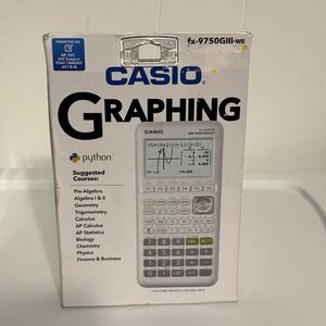 Casio fx-9750GIII-WE Graphing Calculator Python Ready White SAT ACT AP Approved